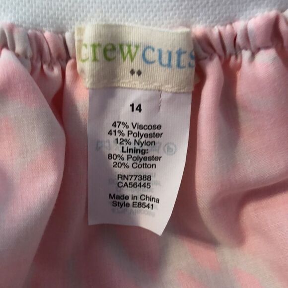 J. Crew 14 Crewcuts Fancy White Neon Pink Floral A Line Skirt - Picture 3 of 7